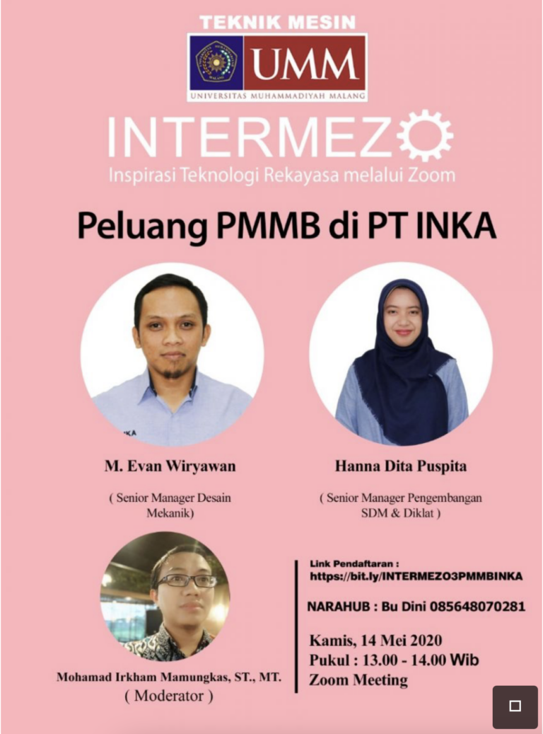 PELUANG PMMB DI PT INKA – INTERMEZO 3